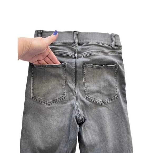 SPANX Women's Sz S Vintage Distressed Ankle Skinny Jeans In Gray Pull On - Picture 9 of 11